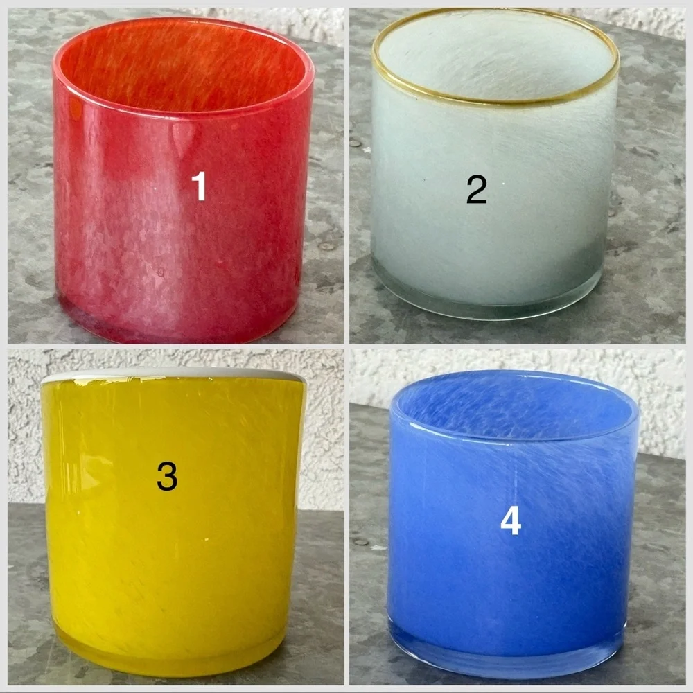 ONE - LAFCO hand blown empty candle glass assorted colors EUC - Picture 5 of 8